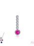 Lafonn 0.32 CTW Simulated Diamond And Lab Grown Ruby July Birthstone Love Pendant
