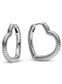 Pandora Moments Heart Charm Hoop Earrings