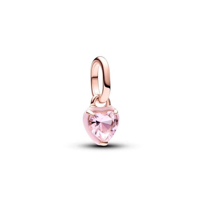 Pandora ME 14K Rose Gold Plated Pink Chakra Heart Mini Dangle Charm