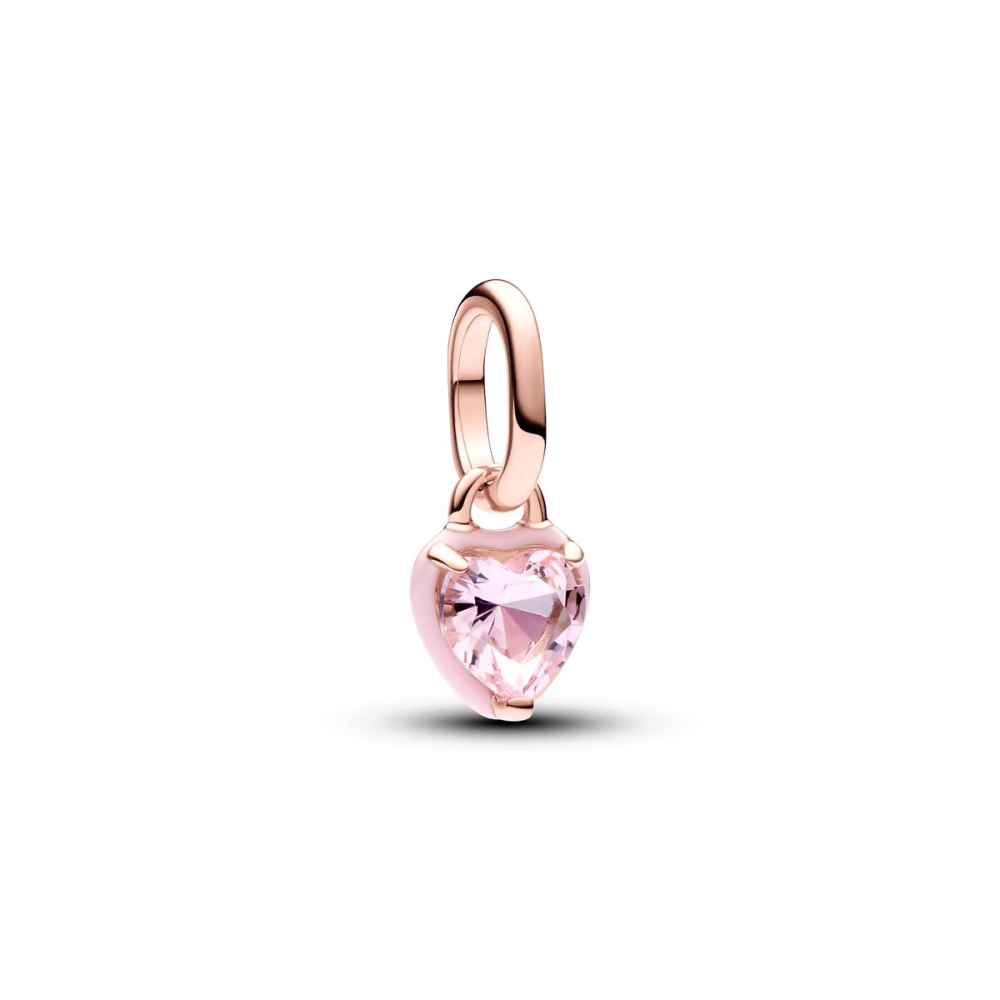 Pandora ME 14K Rose Gold Plated Pink Chakra Heart Mini Dangle Charm