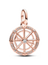 Pandora ME 14K Rose Gold Plated Spinning Wheel Medallion