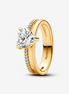 Pandora Timeless Double Band Heart Ring Size 8.5