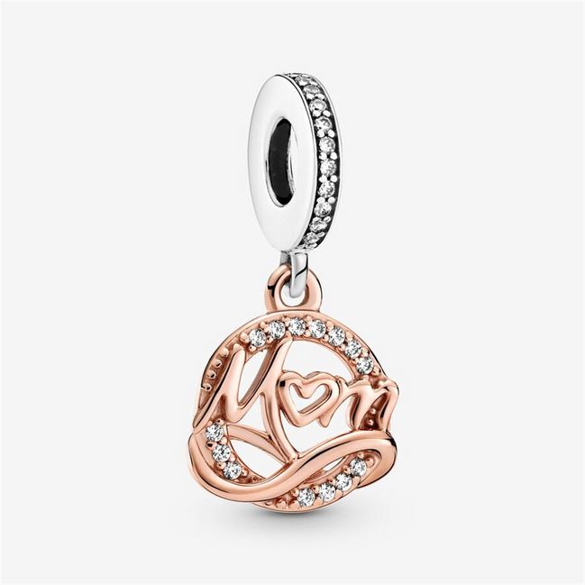 Pandora Moments Two-Tone Mom Dangle Charm