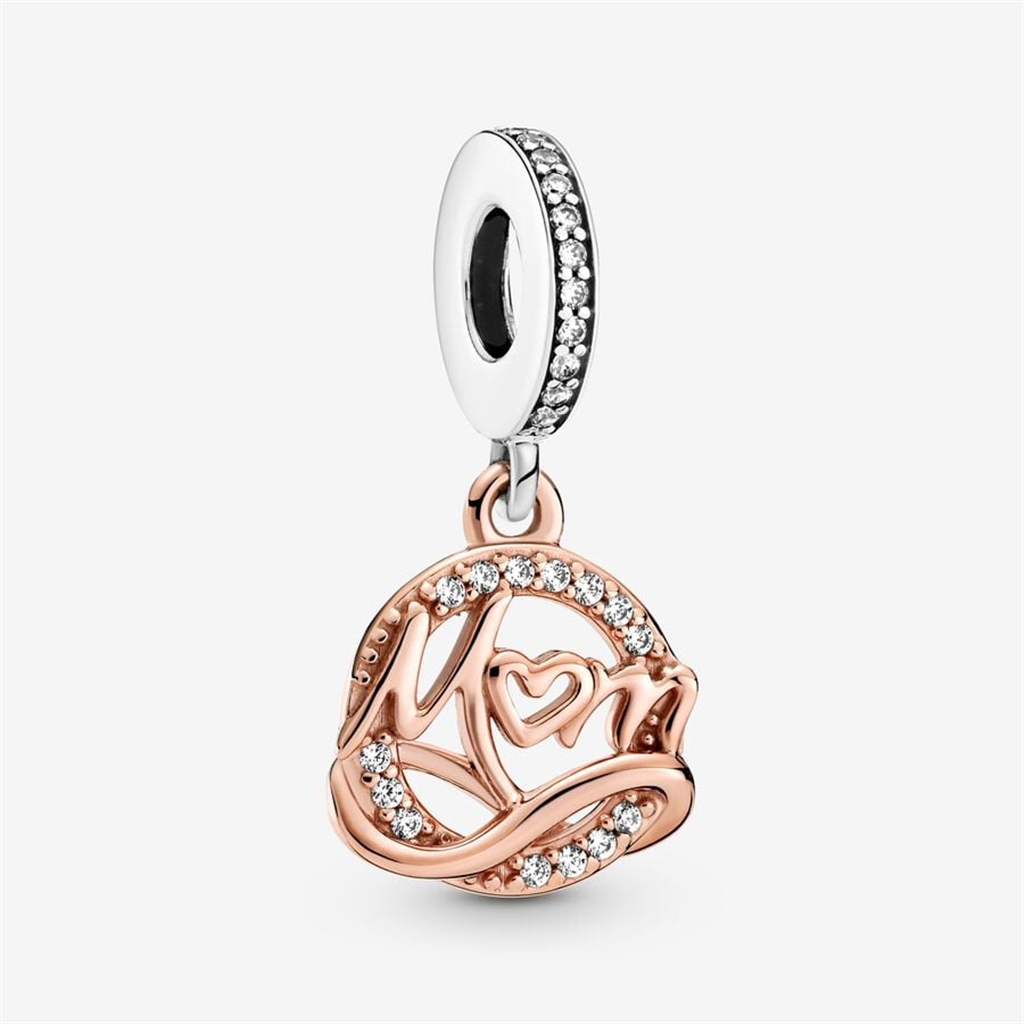 Pandora Moments Two-Tone Mom Dangle Charm