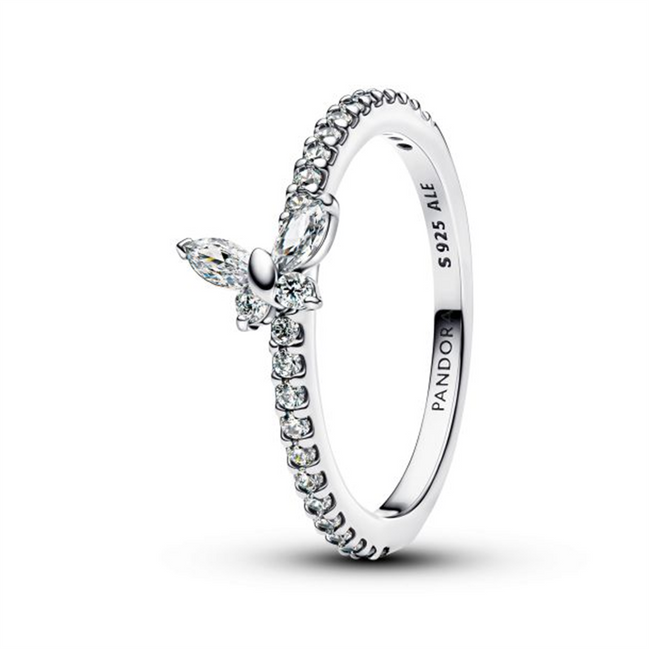 Pandora Sparkling Butterfly Ring Size 6