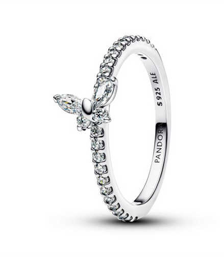 Pandora Sparkling Butterfly Ring Size 7.5