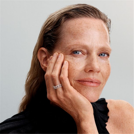 Pandora Timeless Pavé Cuban Chain Ring Size 8.5