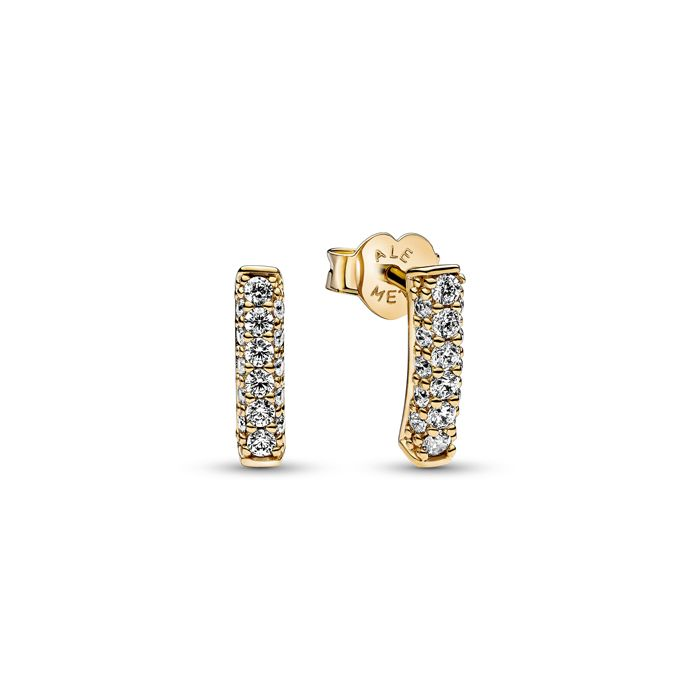 Pandora Timeless Pavé Single-Row Bar Stud Earrings