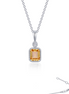 LaFonn 0.91 CTW Simulated Diamond And Simulated Yellow Topaz November Birthstone Necklace