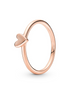 Pandora Moments Rose Gold Free Hand Heart Ring Size 7