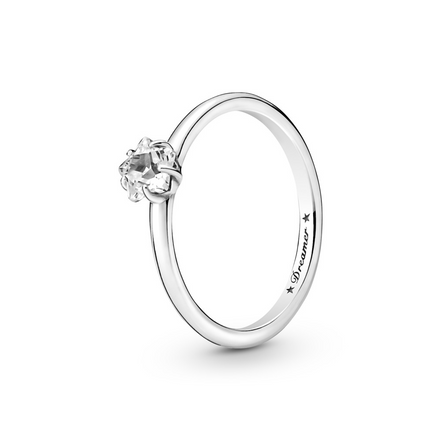 Pandora Moments Celestial Sparkling Star Solitaire Ring Size 7