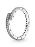 Pandora Signature Sparkling Overlapping Ring Size 6