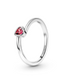 Pandora Moments Red Tilted Heart Solitaire Ring Size 7