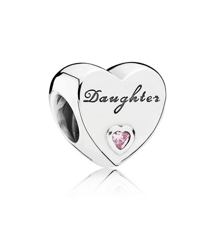 Pandora Moments Silver Daughter Heart Charm