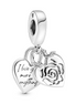 Pandora Moments Rose Heart Padlock Dangle Charm