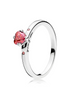Pandora Moments "You And Me" Sparkling Red Heart Ring Size 7.5
