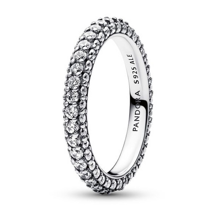 Pandora Timeless Pave'  Single Row Ring Size 4.5