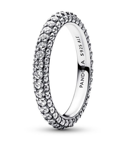 Pandora Timeless Pave'  Single Row Ring Size 8.5