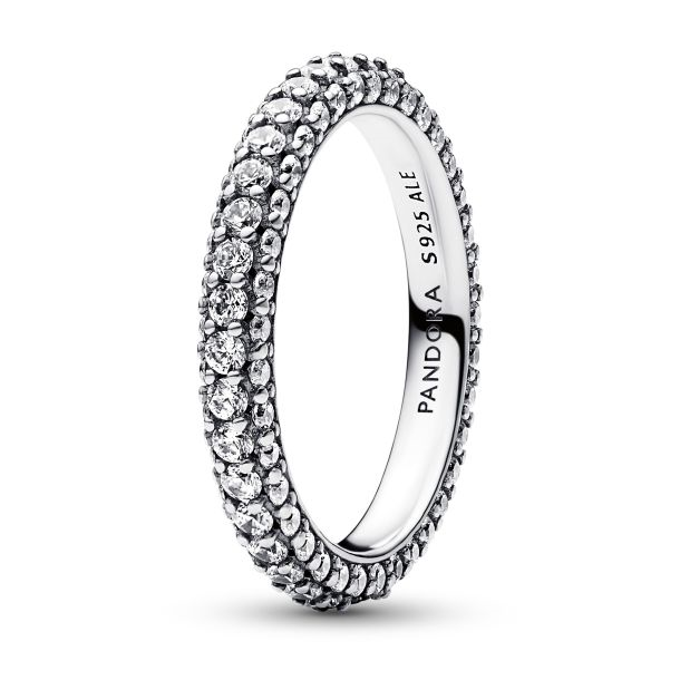 Pandora Timeless Pave'  Single Row Ring Size 9