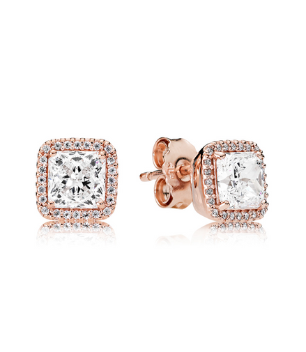 Pandora Timeless Square Sparkle Halo Stud Earrings