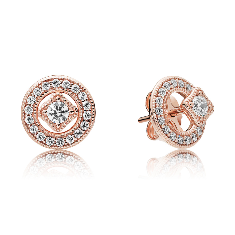 Pandora Timeless Vintage Circle Stud Earrings