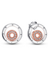 Pandora Signature Two-Tone Logo Circles Stud Earrings
