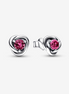 Pandora Moments October Pink Eternity Circle Stud Earrings