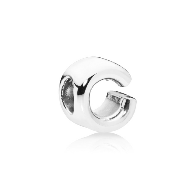Pandora Moments Silver Letter C Alphabet Charm