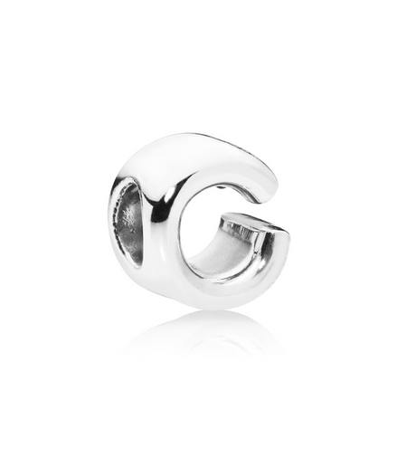 Pandora Moments Silver Letter C Alphabet Charm