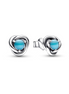 Pandora Moments December Turquoise Blue Eternity Circle Stud Earrings