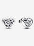 Pandora Timeless Radiant Heart And Floating Stone Stud Earrings