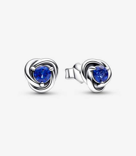 Pandora Moments September Birthstone Eternity Circle Stud Earrings