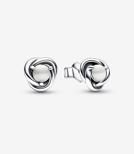 Pandora Moments June White Eternity Circle Stud Earrings