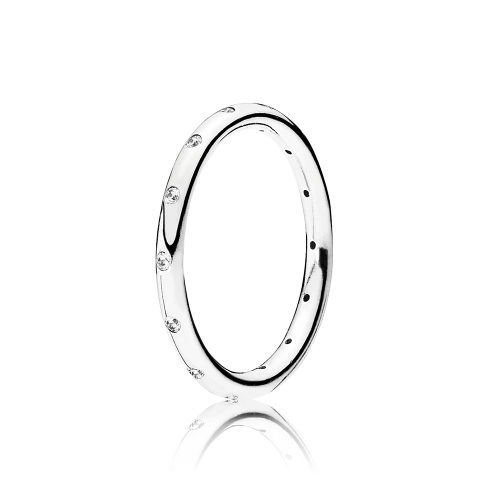 Pandora Timeless Simple Sparkling Band Ring Size 8.5