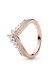 Pandora Timeless Rose Princess Wishbone Ring Size 4.5