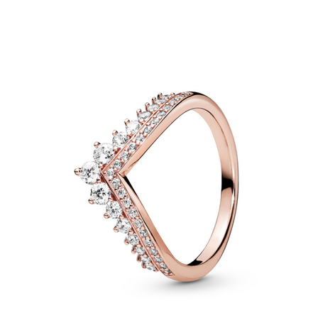 Pandora Timeless Rose Princess Wishbone Ring Size 4.5