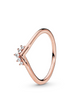Pandora Timeless PinkTiara Wishbone Ring Size 7