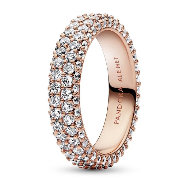 Pandora Timeless Pavé Double-Row Ring Size 6