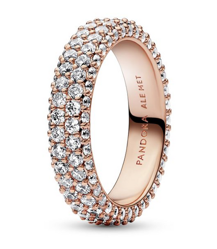 Pandora Timeless Pavé Double-Row Ring Size 6