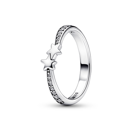 Pandora Moments Shooting Stars Sparkling Ring Size 7.5