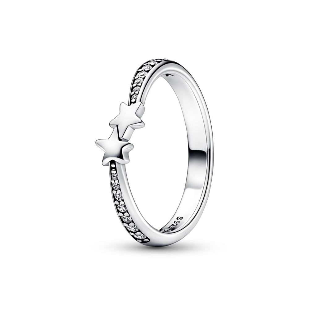 Pandora Moments Shooting Stars Sparkling Ring Size 7.5