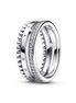 Pandora Signature Logo Pavé & Beads Ring Size 8.5