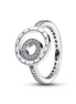Pandora Signature Logo Circles Pavé Ring Size 6