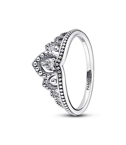 Pandora Timeless Regal Beaded Tiara Ring Size 6
