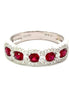 14K White Gold Diamond And Ruby Anniversary/Fashion Ring
