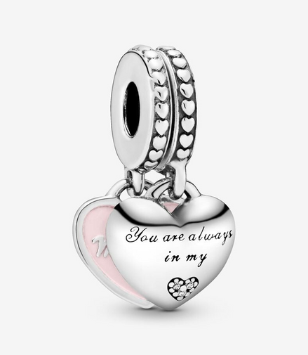 Pandora Moments Mother And Daughter Hearts Dangle Charm