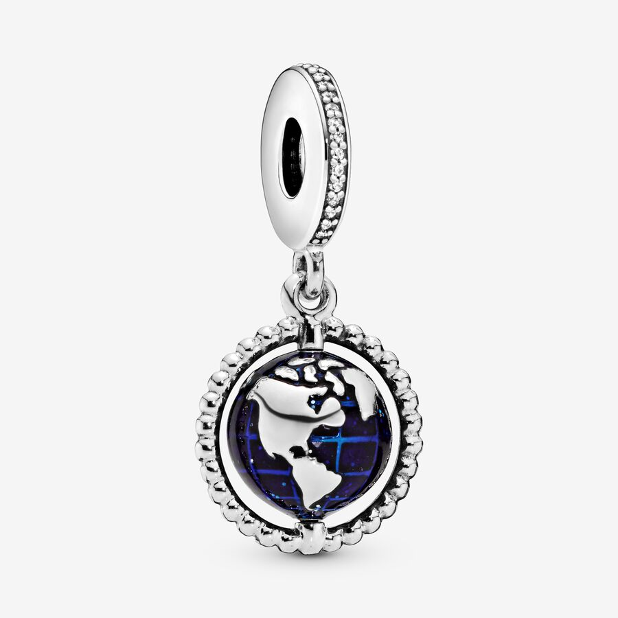 Pandora Moments Spinning Globe Dangle Charm