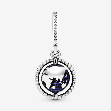 Pandora Moments Spinning Globe Dangle Charm
