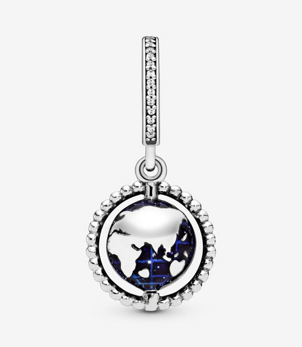Pandora Moments Spinning Globe Dangle Charm