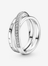 Pandora Signature Crossover Pavé Triple Band Ring Size 7
